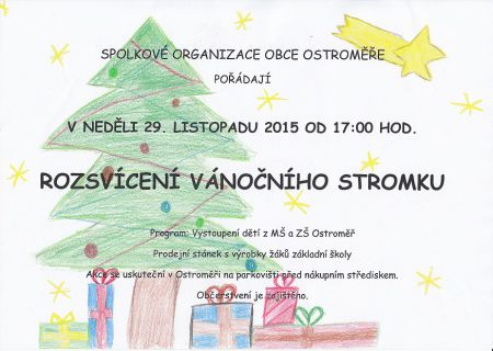 rozsvícení vánočního stromku 2015